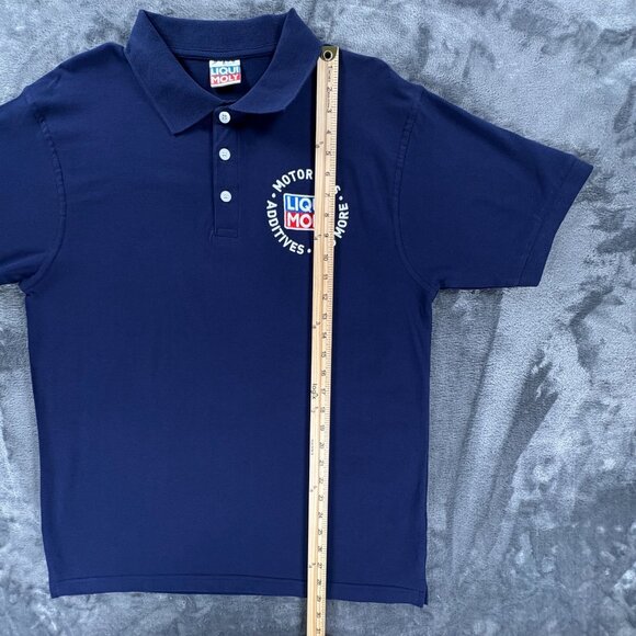 Liqui Moly Polo Shirt Men L Motor Oil Work Uniform Embroidered Germany Navy - Picture 7 of 7